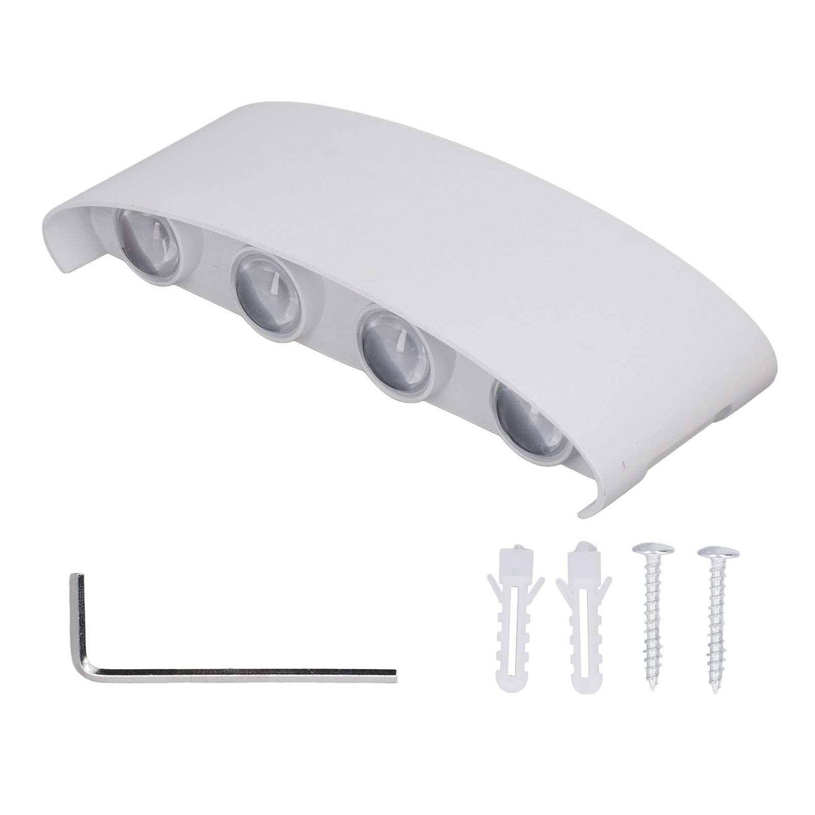 Dekorative Led-wandleuchte, Weißes Gehäuse, Weißes Licht, Ideal Für Den Innenbereich, Hotels, Gärten Und Schlafzimmer (90-265 V, 8 W).