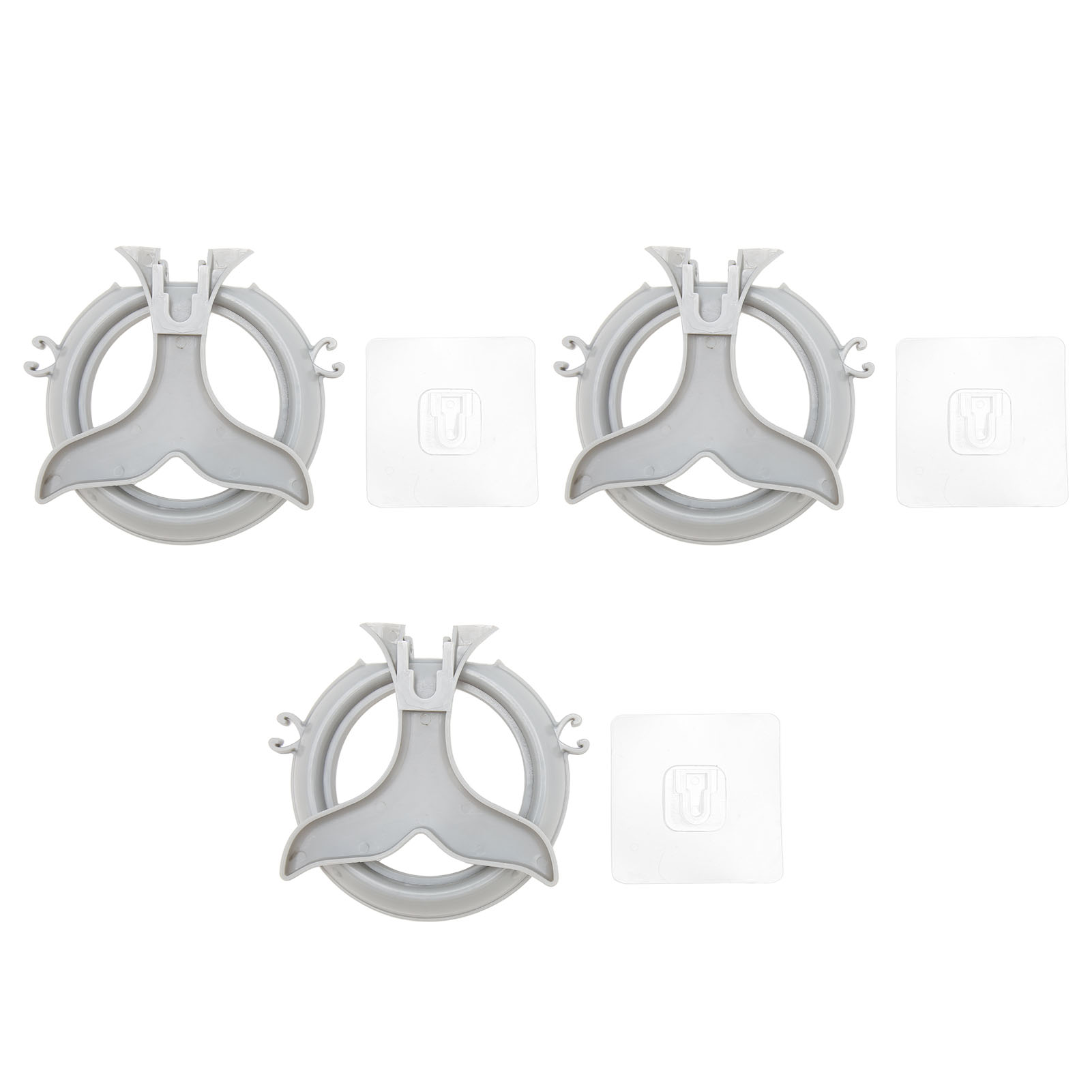 Set Mit 3 Wandhalterungen Für Haartrockner, Niedliches Wal-design, Wasserfester Kleber, Kein Bohren Erforderlich, Für Badezimmer Und Toilette.