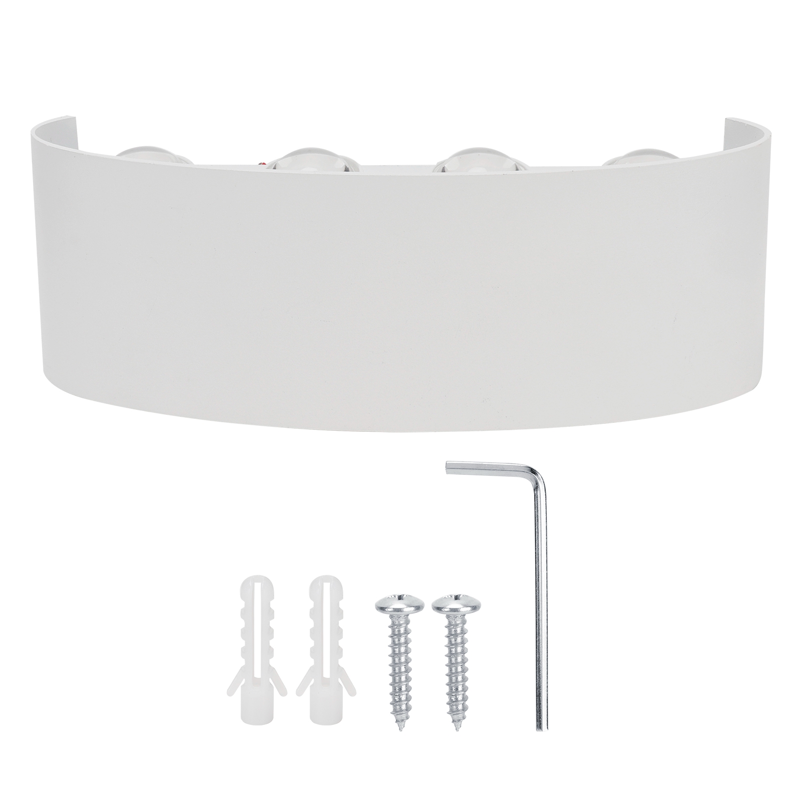 Wasserdichte 8-led-wandleuchte (8 W) Für Innen- Und Außenbeleuchtung, Ac 85–265 V, Warmweißes Licht