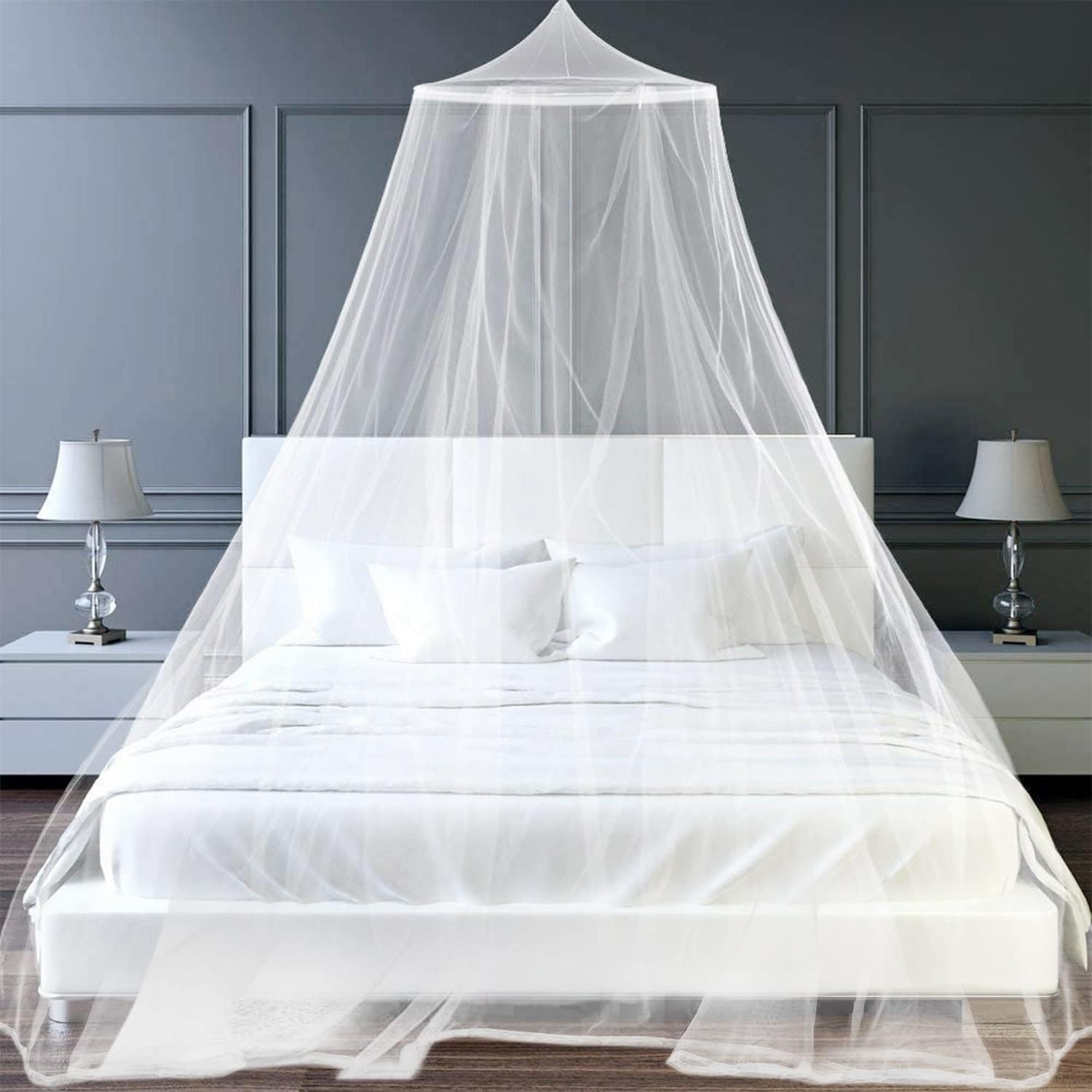 Moskitonetz Für Erwachsenenbetten, Weißes Doppel-/einzelbett-himmelbett, Universelles Moskitonetz Aus Tüllstoff Für Kinder, Moskitonetz Für Reisen Im Freien, Faltbares Moskitonetz Für Kinder-einzel-/d