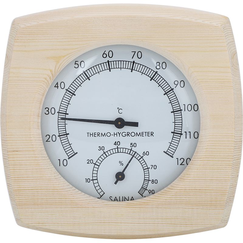 Thermohygrometer-thermometer Aus Holz Für Badezimmer Und Saunazubehör