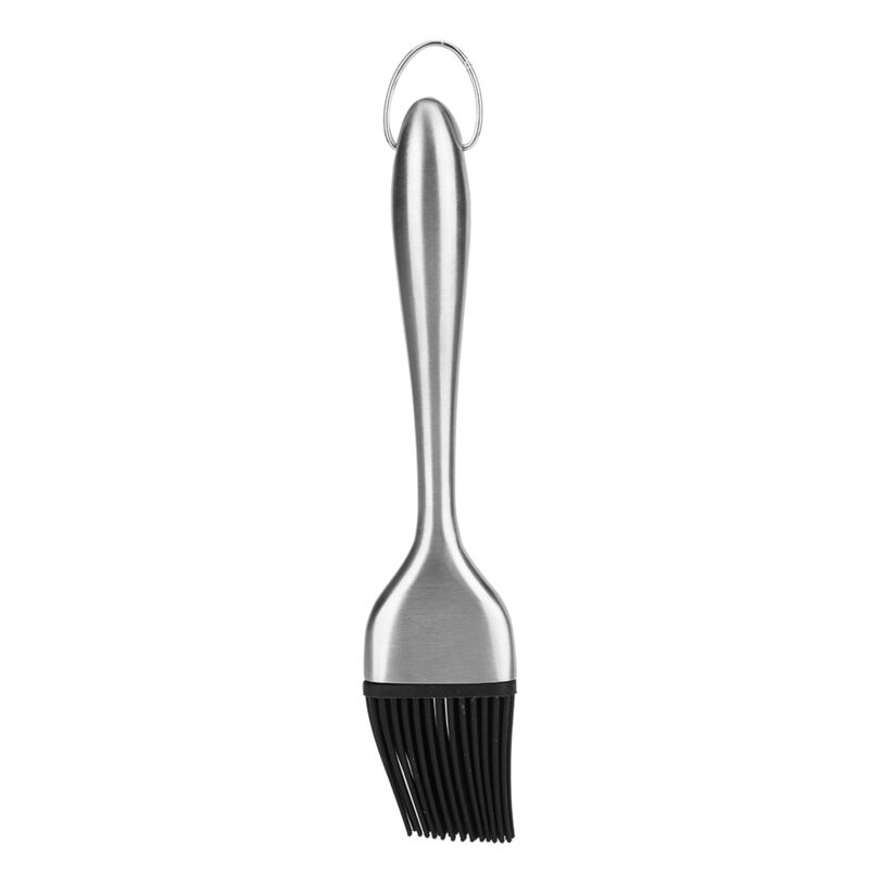 Edelstahlgriff, Silikonkopf, Grillölpinsel, Grillbratwerkzeug (20 Cm)