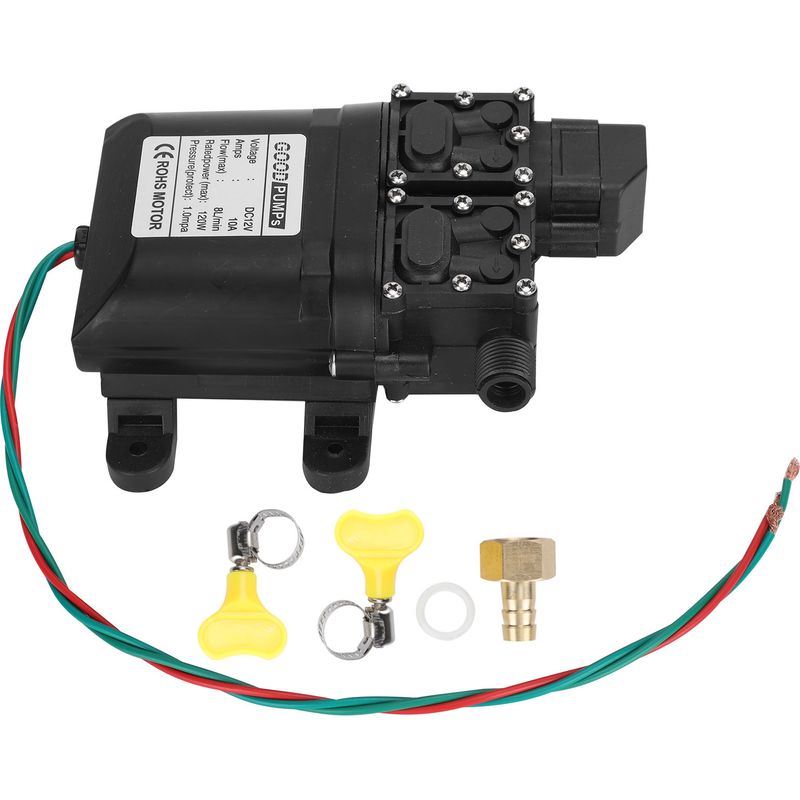 12v 120w 8l Hochleistungs-hochdruck-membranpumpe Mit Doppelkern Und Kupferanschluss
