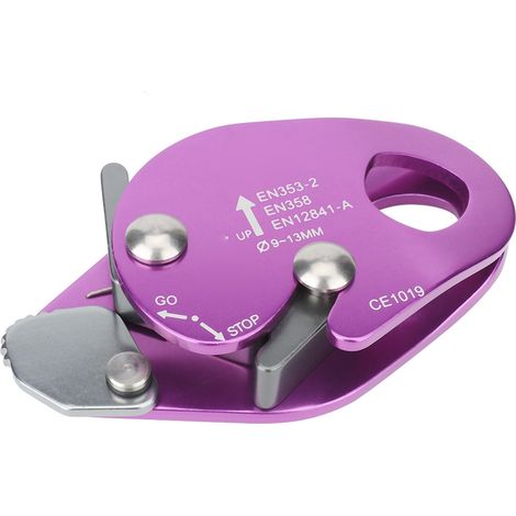 Automatischer Bremsstopp-abseiler Für 9-13 Mm Seilklemmen, Rettungsabseilring, Lila Kletterausrüstung