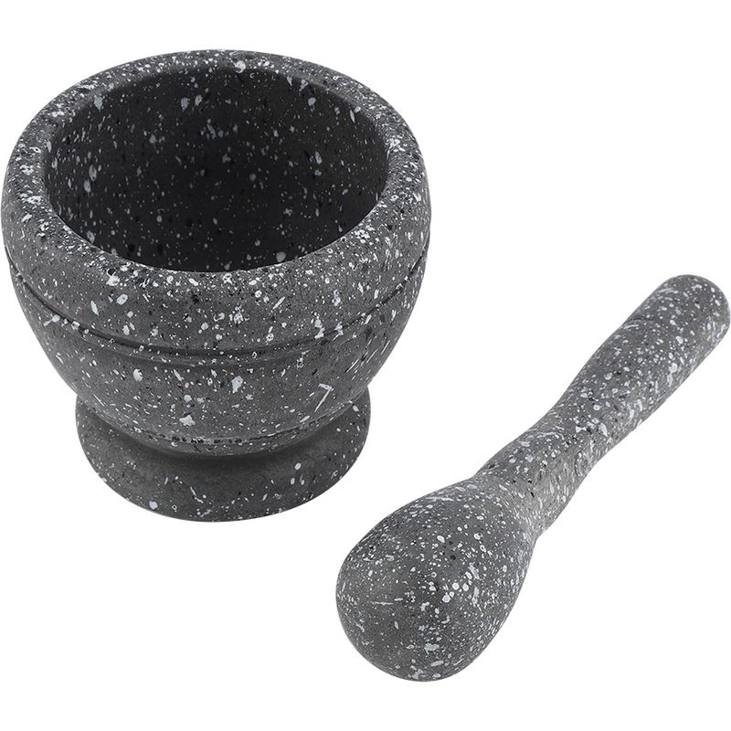Manuelle Knoblauchpresse Aus Kunststoff, Gewürz- Und Kräutermörser-set Mit Stößel, Mahlschale, Küchengerät (4)