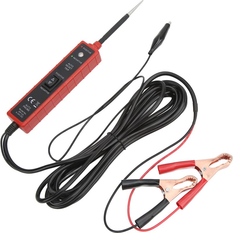 Kfz-elektrik-prüfgerät Mit Kurzschlussschutz, 4 M Kabel, Rot, 624 V Dc