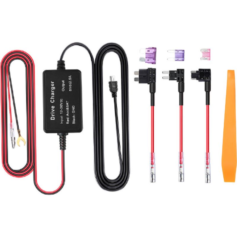 Dashcam-verkabelungsset, Mini-usb-adapter, Hohe Sicherheit 12v-30v Auf 5v, Weit Verbreitet Für Rückfahrkameras, Gps-navigationsgeräte, Radarwarner