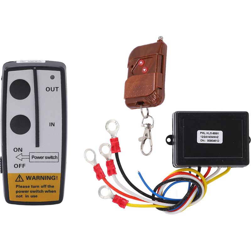 75 Fuß (ca. 23 M) Langes Drahtloses Seilwinden-fernbedienungsset Mit Schlüsselempfänger, Dc 12 V/24 V, Universell