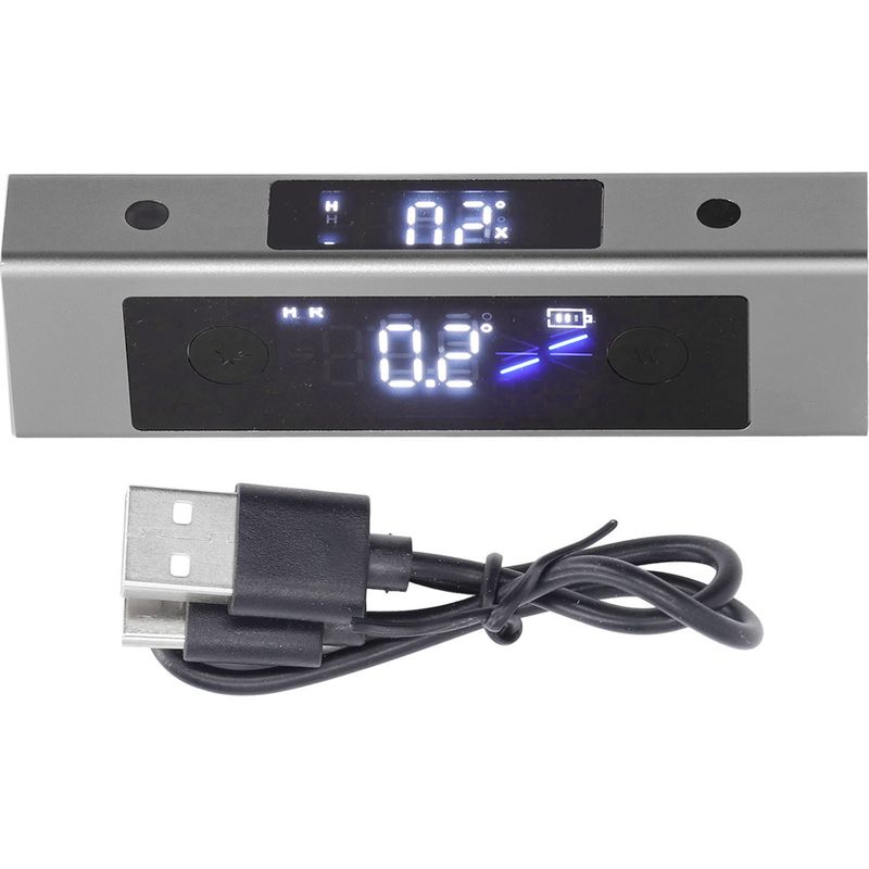 Digitaler Winkelmesser, Laser-neigungsmesser, Wasserwaage Mit Lcd-bildschirm Und Usb-c-anschluss Für Holzbearbeitung, Bauwesen, Dekoration Und Heimwerken
