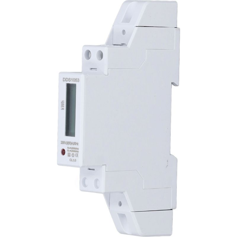 Einphasiger 230v 5 (50)a 1p Energiezähler Mit Lcd-anzeige, Automatischer Erkennung, Din-schienen-voltmeter, Leistungsspannung, Stromstärke, Frequenz Und Datenmessung.