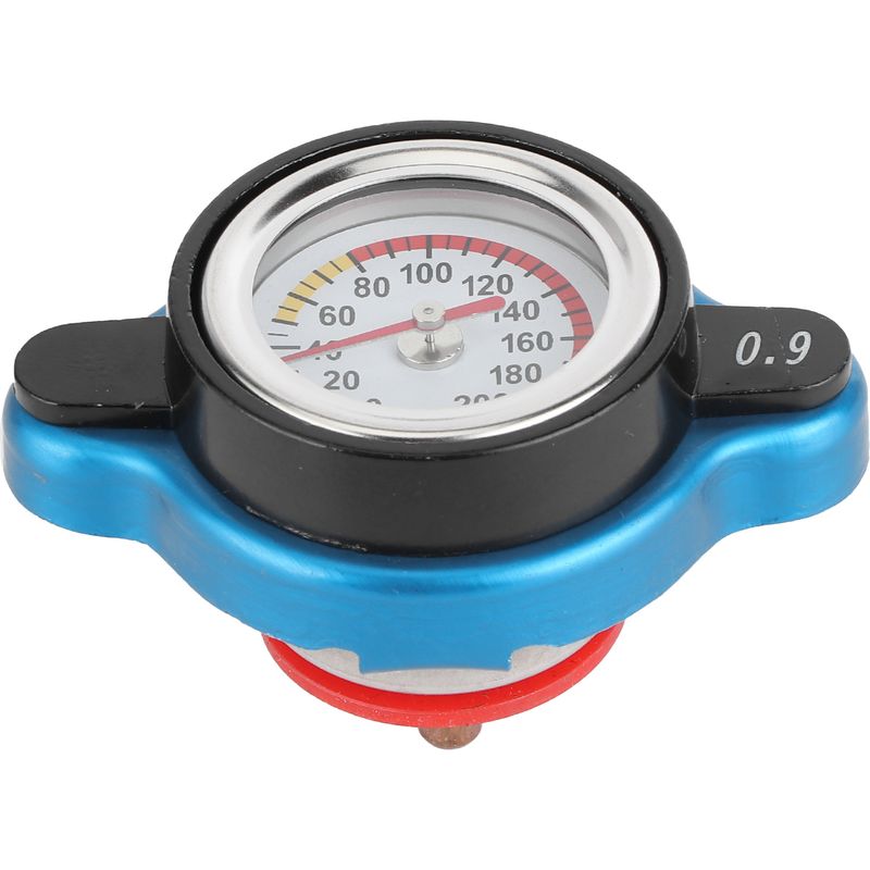 Universeller Thermostatischer Kühlerdeckel, Auslaufsicherer Wasserbehälterdeckel Mit Temperaturanzeige, Großer Kopf, 0,9 Bar