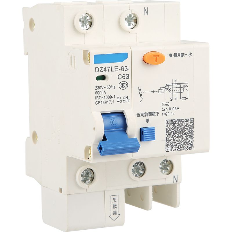 Dz47le63 1p N C63 Fehlerstromschutzschalter 230v 63a 30ma
