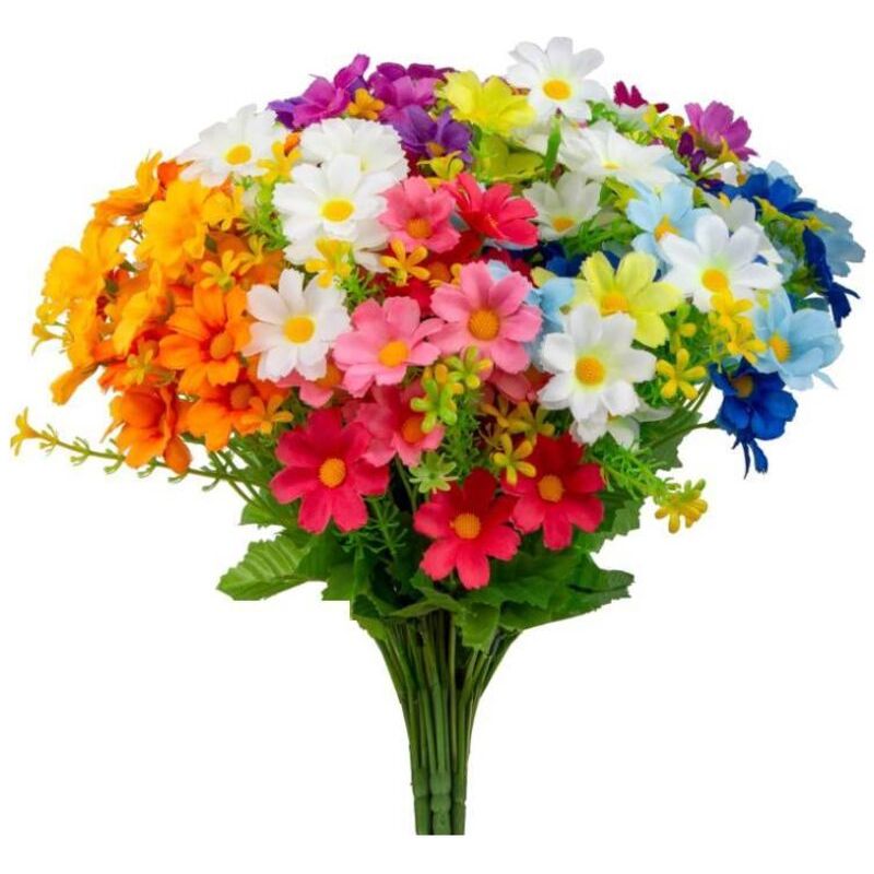 7 Sträuße Künstlicher Gänseblümchen Diese Künstlichen Blumen Für Den Außenbereich Sind Schön Und Natürlich Und Eignen Sich Für Den Innen- Und Außenbereich, Im Garten, Auf Der Veranda.