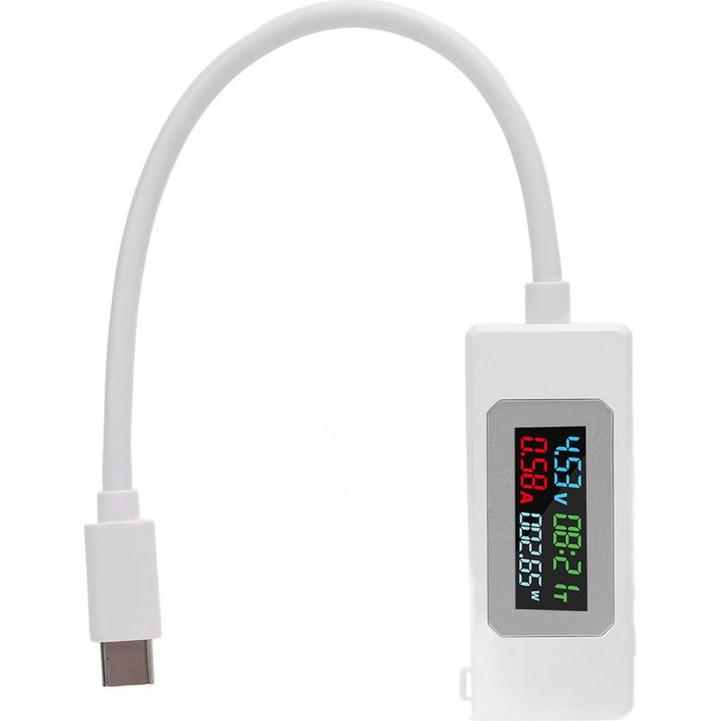 Usb-c 4-30v/6,5a Tester Mit Ladezeit- Und Kapazitätsmessung