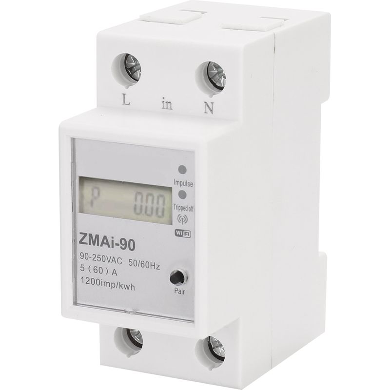 Intelligenter, Einphasiger Wlan-energiezähler, Energieverbrauchsmessung (kwh/wattmeter), Unterstützung Für Smartlife/tuya-apps, Kompatibel Mit Alexa Und Smart Home