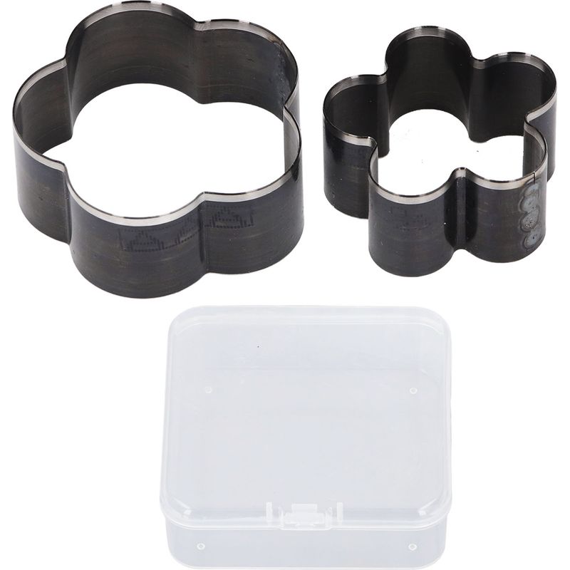 Set Mit 2 Lederstanzformen, Blütenförmig, Zum Stanzen Und Formen Von Hand, Bastelwerkzeuge Aus Legiertem Stahl, 58 Mm X 46 Mm Durchmesser