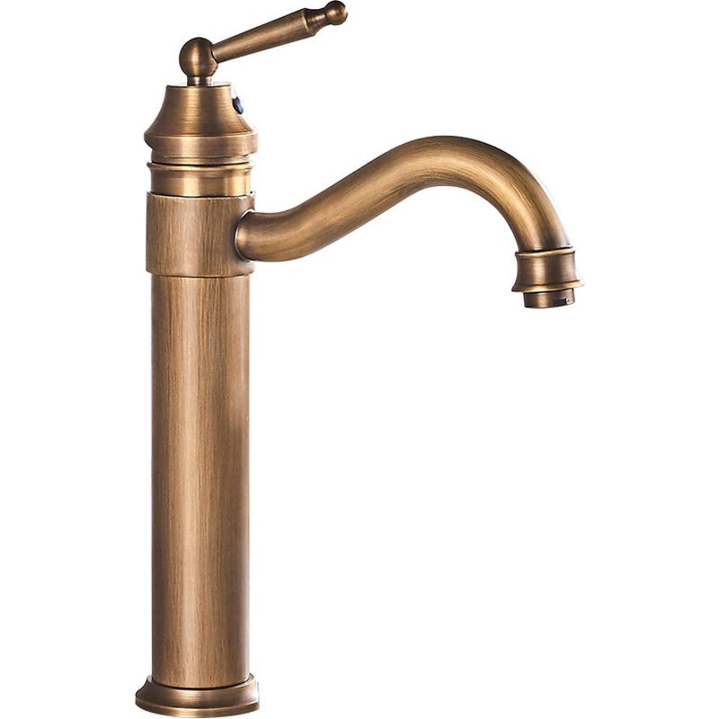 Vintage-retro-waschtischarmatur Mit 360° Schwenkbarem Auslauf, Einhebelmischer Für Warm- Und Kaltwasser, Waschtischarmatur Im Antik-stil Mit Einem Loch