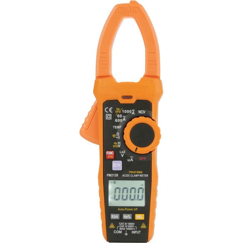 Digitales Zangenmultimeter Peakmeter Pm2128, Tragbares Zangenmultimeter Zur Messung Von Wechsel- Und Gleichspannung, Strom, Widerstand Und Kapazität, 6000 Messpunkte, Hintergrundbeleuchtetes Lcd-displ