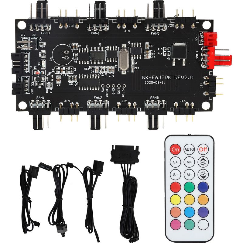 Led-lichtsteuerung, Leiterplatten-netzteil, Lüfter-hub, 4/3-pin-argb-splitter, Drahtlose Fernbedienung