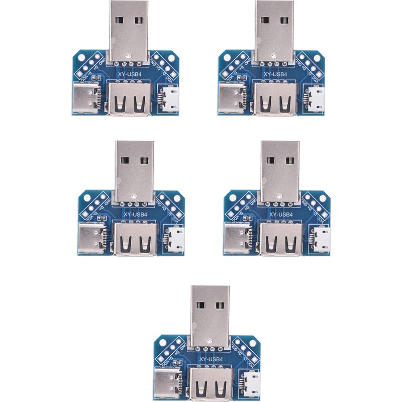 Usb-stecker Auf Buchse Adapterplatine, Typ-c 4p 2,54 Mm Übertragungsplatine, 5 Stück