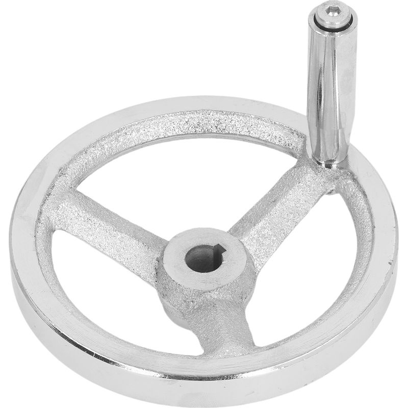 Dreispeichiges Handrad Mit Drehbarem Griff, Rundes Gusseisen-handrad Für Dreh-, Fräs- Und Schleifmaschinen, 12 X 125 Mm