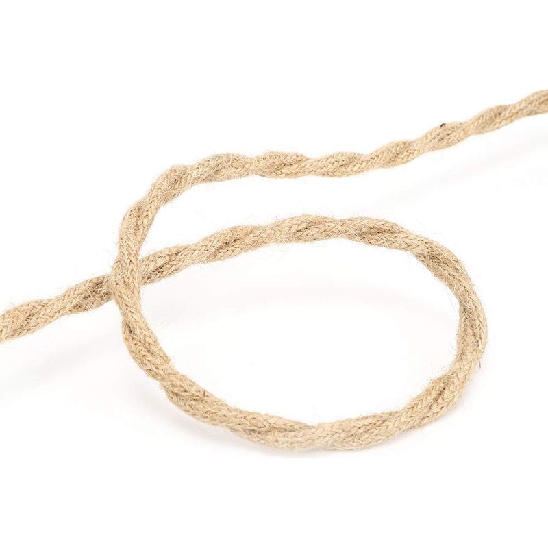 Vintage Hanf-drehkabelpaar, Elektrisches Kabel, Diy-zubehör Für Kronleuchter (2 Meter / 6,6 Fuß)