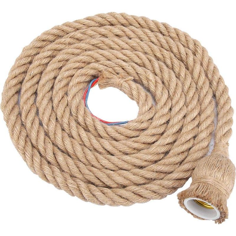Preis 2 M E27 Vintage Hanfseil Deckensockel Pendelleuchtenfassung 85-265v(l)