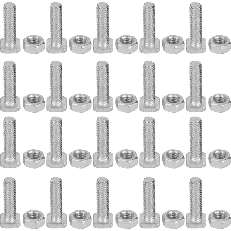 20 Sätze M6x22 22mm Schrauben Und M6 Aluminiummuttern, Schraubensatz, Werkzeugzubehör Für Klemme