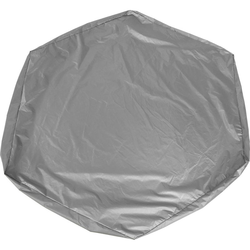 Wasserdichte, Sechseckige Sandkastenabdeckung Für Kinder, Sonnenschutz Für Garten Und Pool, Grau, 140 X 110 X 20 Cm