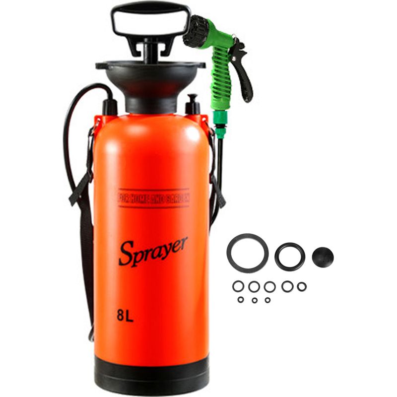 8-liter-gartenspritze, Druckspritze Mit Verstellbarer Düse, Pumpspritze Mit Verstellbarem Schultergurt, Effiziente Bewässerung Von Pflanzen Und Reinigung Im Innen- Und Außenbereich