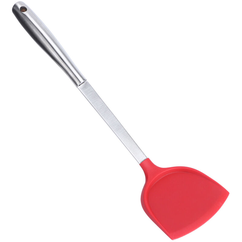 Chinesischer Pfannenwender Mit Edelstahlgriff, Antihaftbeschichteter Spatel, Küchenutensil, Kochwerkzeug (rot)