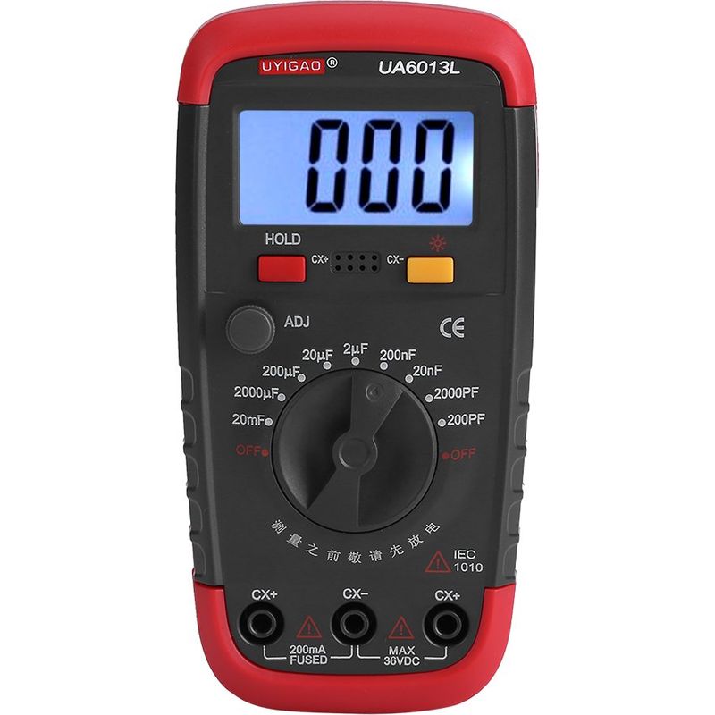 Spannungsprüfer Und -detektor, Digitales Kapazitätsmessgerät, Professioneller Kondensatortester 0,1 Pf – 20000 Μf Mit Lcd-hintergrundbeleuchtung, Max. 1999