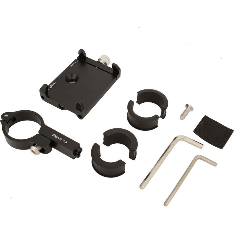 Verstellbare Handyhalterung Für Fahrräder Aus Aluminiumlegierung, Lenkerclip, Halterung (schwarz)