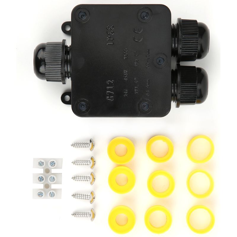 Anschlussdose, 3-wege-y-förmige Wasserdichte Ip68-kunststoff-anschlussdose, Diy-gehäuse, Elektronikgehäuse, Außenkabelanschlussdose, Klemmen