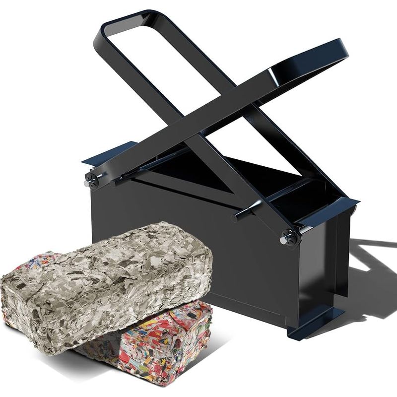Papierbrikettpresse Aus Stahl, Manuelle Recycling-papierpresse, Brikett- Und Papierholzformer Für Heizöfen, Schwarz