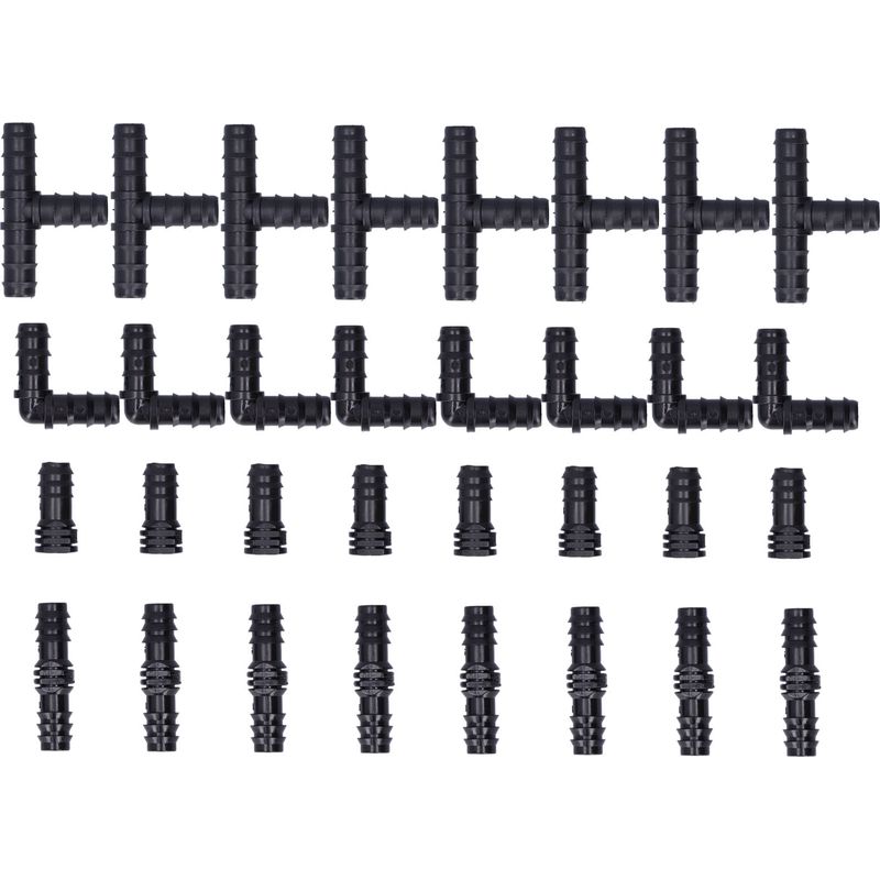 Tropfbewässerungs-t-verbinder-set, 32-teiliges Schlauchset, Bewässerungssystem Für Gewächshaus Und Garten, 1/2