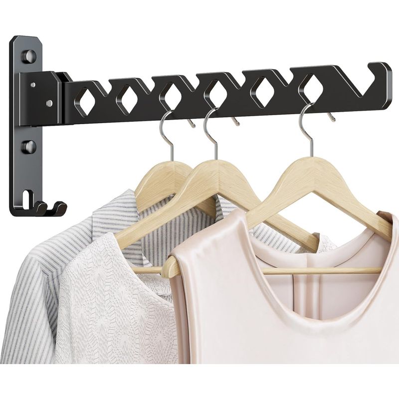 34 Cm Wand-wäscheständer, Wandkleiderbügel, 180° Drehbarer, Klappbarer Wand-wäscheständer, Für Balkon, Badezimmer, Hotel