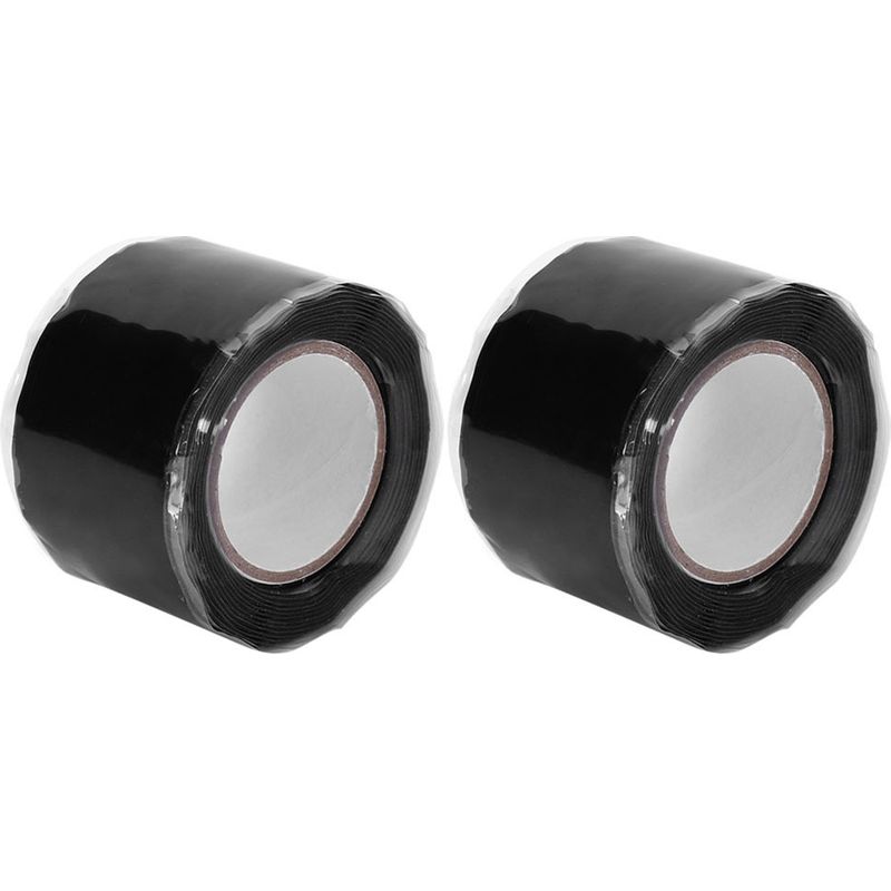 Stück 0,5 Mm X 25 Mm X 1,5 M Schwarzes, Selbstklebendes Klebeband Aus Hochtemperaturbeständigem Silikon