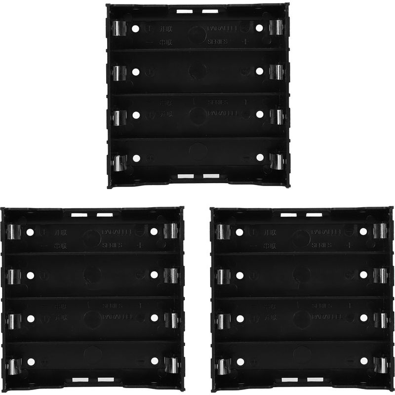 3-teiliges Multifunktionales Diy-aufbewahrungsset Mit 4 Steckplätzen Für 3,7v 18650-batterien Und Stiften