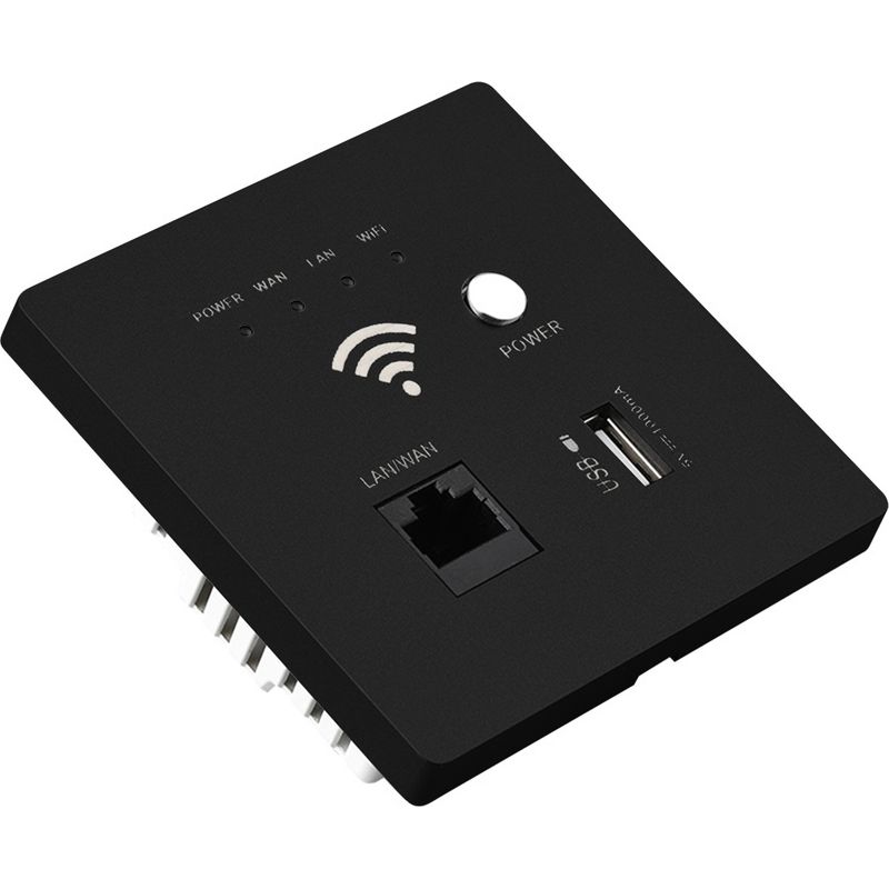 Wandmontierter Wlan-router, 300-mbit/s-access-point, Usb-ladeanschluss, Wandhalterung, Wlan Mit Wps-verschlüsselung