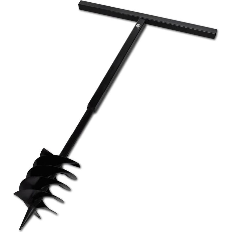 Erdbohrer Mit 180-mm-bohrer, Schwarzer Stahl
