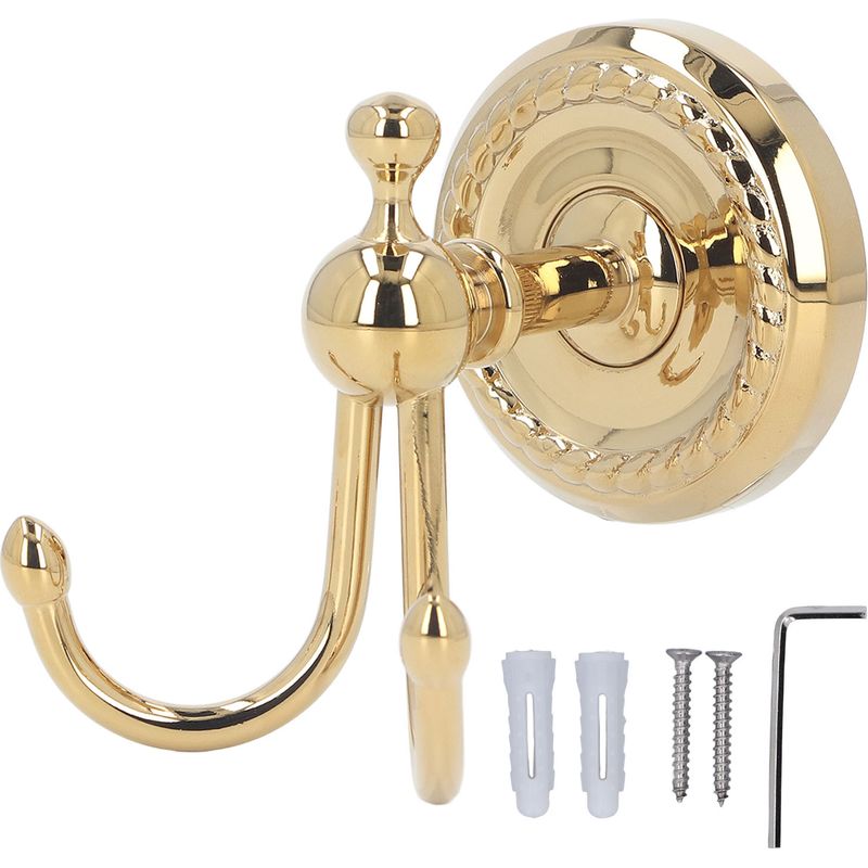 Doppelklauen-garderobenhaken, Antikgold-finish, Robust, Wandgarderobenhaken Für Badezimmer Und Schlafzimmer