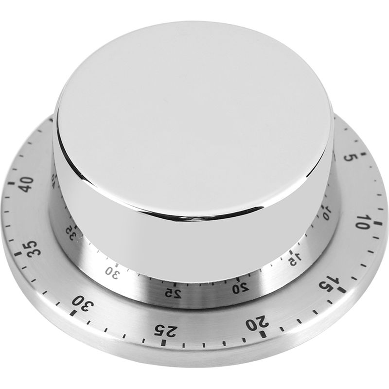 Manueller Mechanischer Küchentimer Mit Magnetfuß, Countdown-kochtimer, Silber