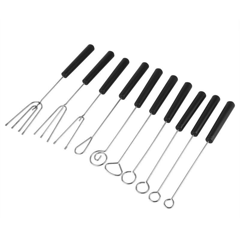 10-teiliges Diy-backzubehör-set Mit Schokoladengabeln Aus Edelstahl