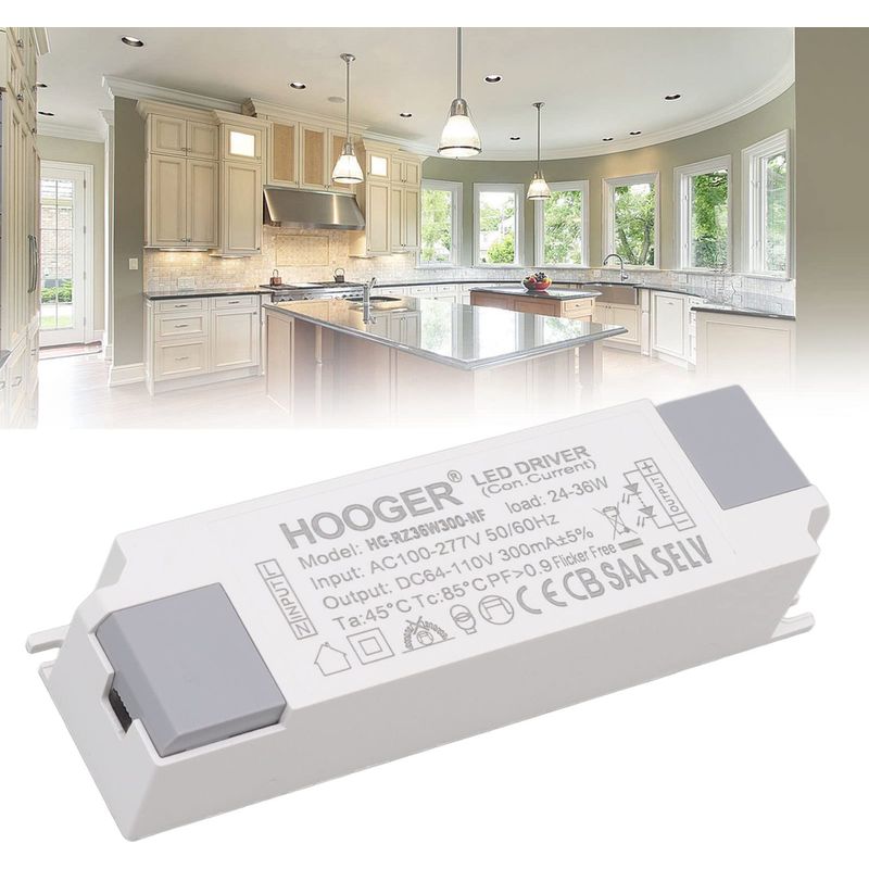 Led-treiber-lastnetzteil Mit Transformator Für Led-leuchten, Eingang 24–36 W, 300 Ma, Ausgang Ac 100–277 V, Ausgang Dc 64–110 V