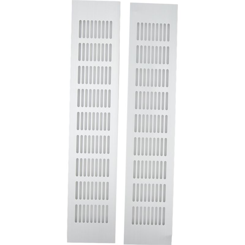Rechteckiges Lüftungsgitter Aus Aluminiumlegierung, 2 Stück, Lüftungsplatte Für Schuhschrank, Kleiderschrank 80x400mm