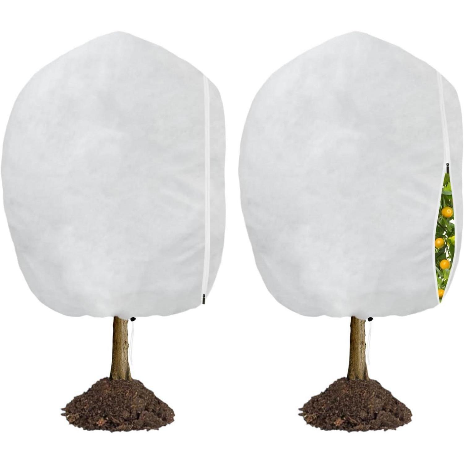 2x Winterschutzhaube Für Pflanzen 210x180cm, Frostschutz Gartenvlies Atmungsaktiv
