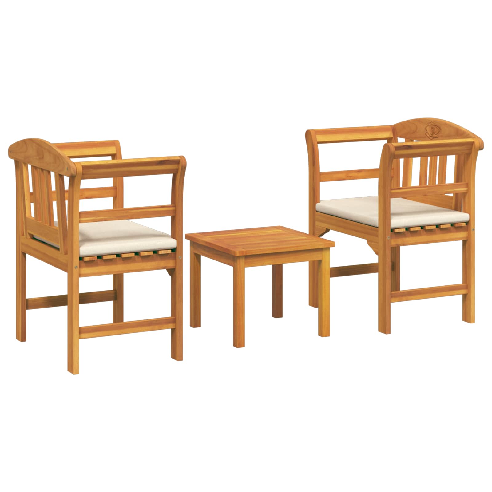 Maison Exclusive - Gartenrosen-lounge-set 3 Stk. Massivholz Akazi