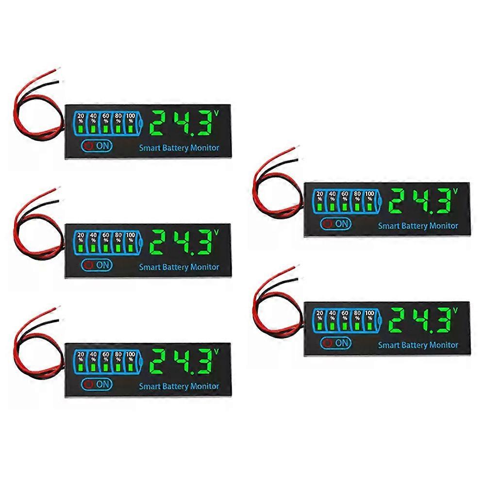 Einheiten – Ladeanzeige Für 7–40-v-li-ionen-/säure-/lithium-akkus – Digitale Led-anzeige – Voltmeter/kapazitätssensor C