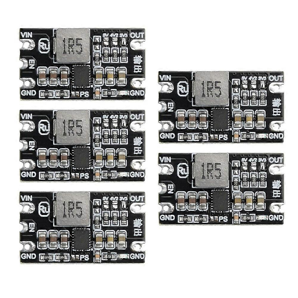 Dc-dc Buck-boost-wandlermodul (5 Stück): Einstellbarer Ausgang Von 1,8 Bis 5,5 V Auf 3,3 V, 4,2 V Und 5 V, Geringe Restwelligkeit, Konstante Spannung.